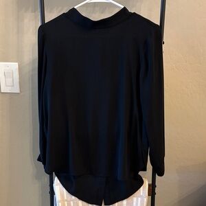 LOFT Button Back Long Sleeve Blouse